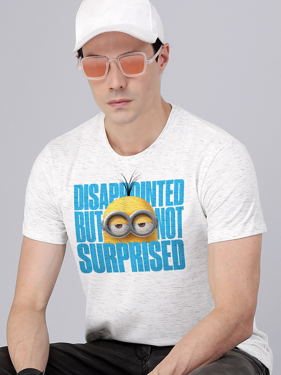 

Free Authority Men White & Blue Graphic Printed Pure Cotton T-Shirt