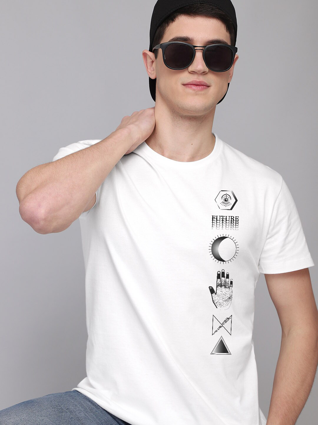 

Free Authority Men White Printed Pure Cotton T-Shirts