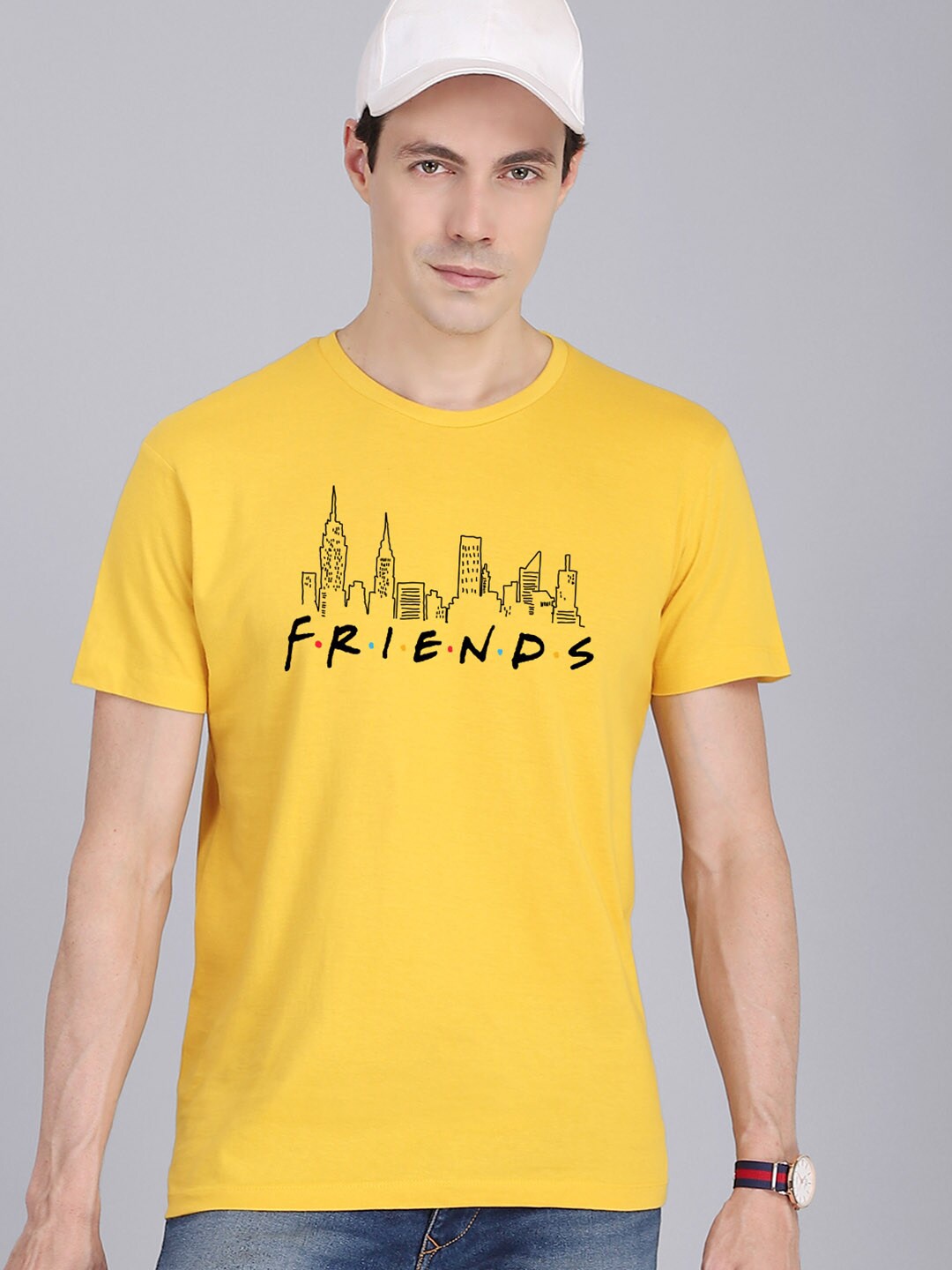 

Free Authority Men Yellow Printed Pure Cotton T-Shirts
