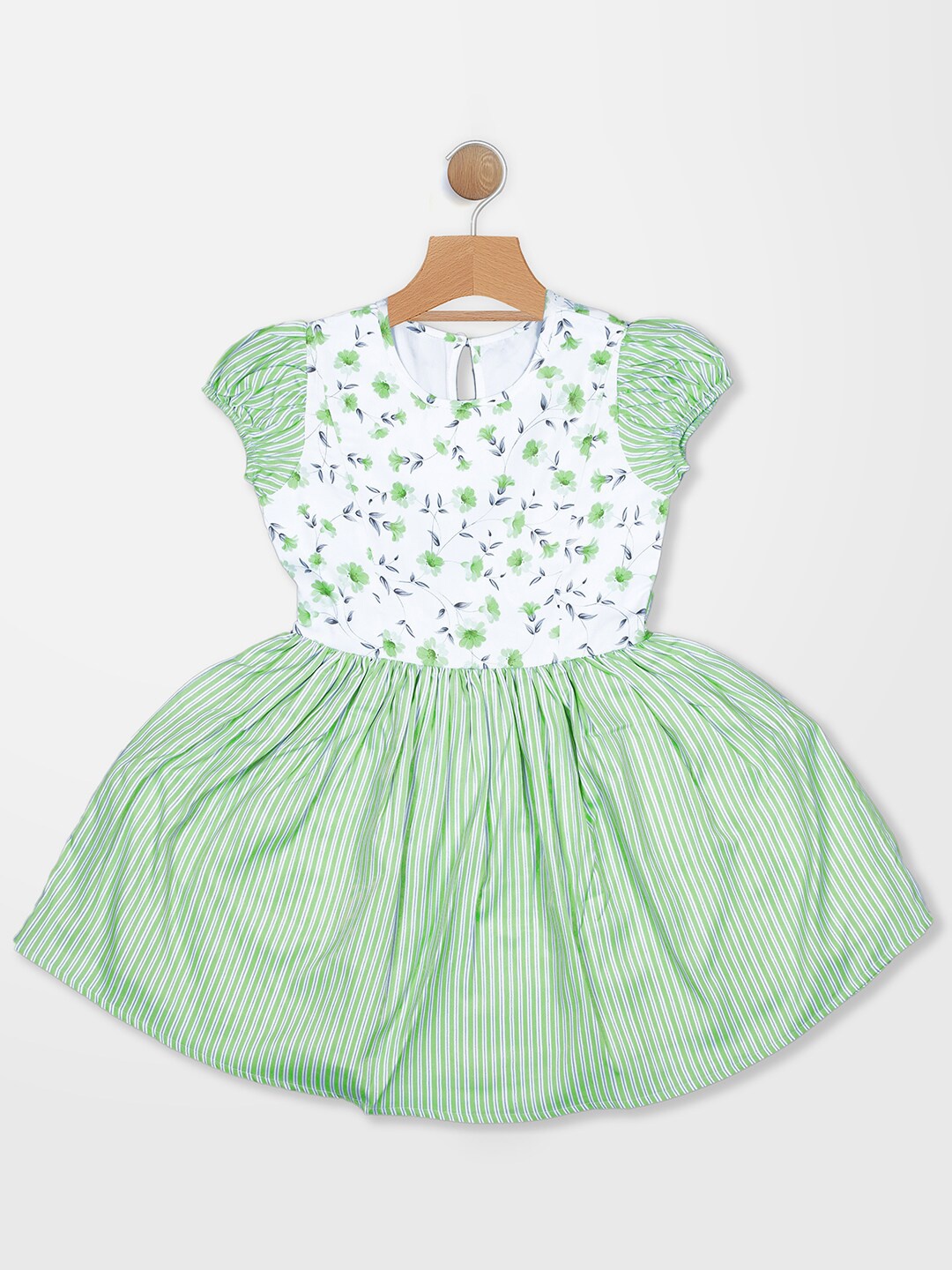 

MYY Green Floral Crepe Midi Dress