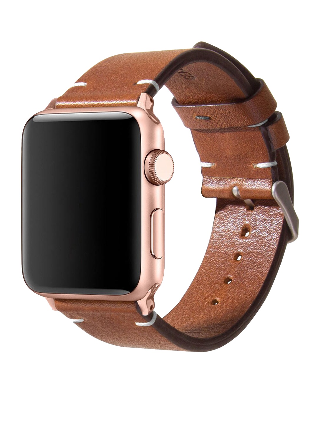 

DailyObjects Tan Brown Genuine Leather Two-stitch Watch Straps