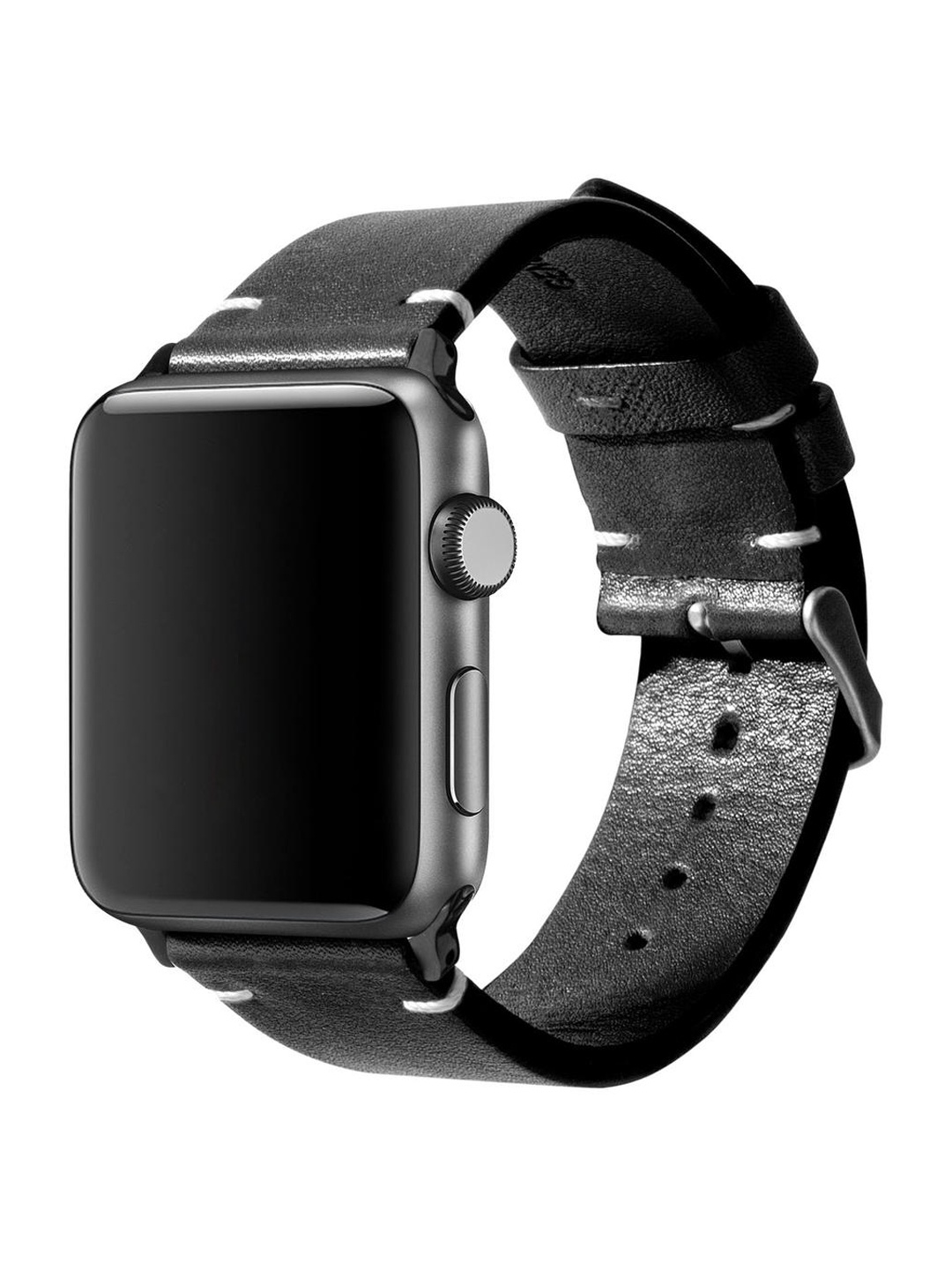 

DailyObject Black Solid Leather Watch Straps