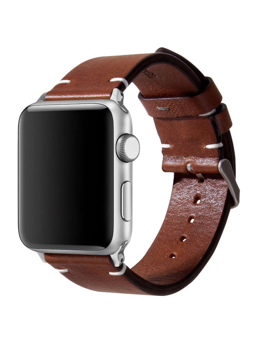 

DailyObjects Brown Solid Genuine Leather Two-stitch Watch Straps