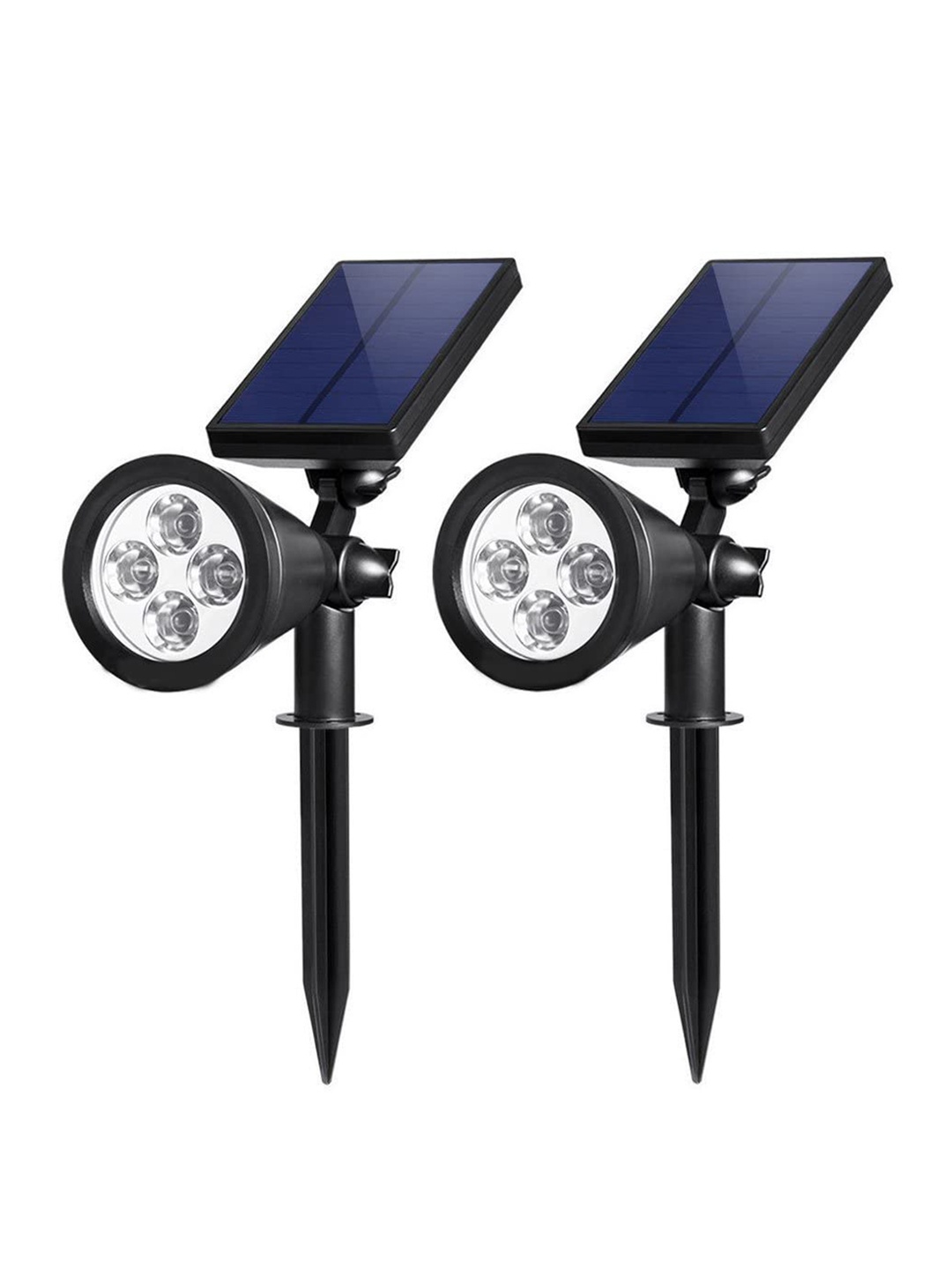 

XERGY White Solid Solar Spotlights Light 2-in-1 LED Sensor Outdoor Lamp, Silver