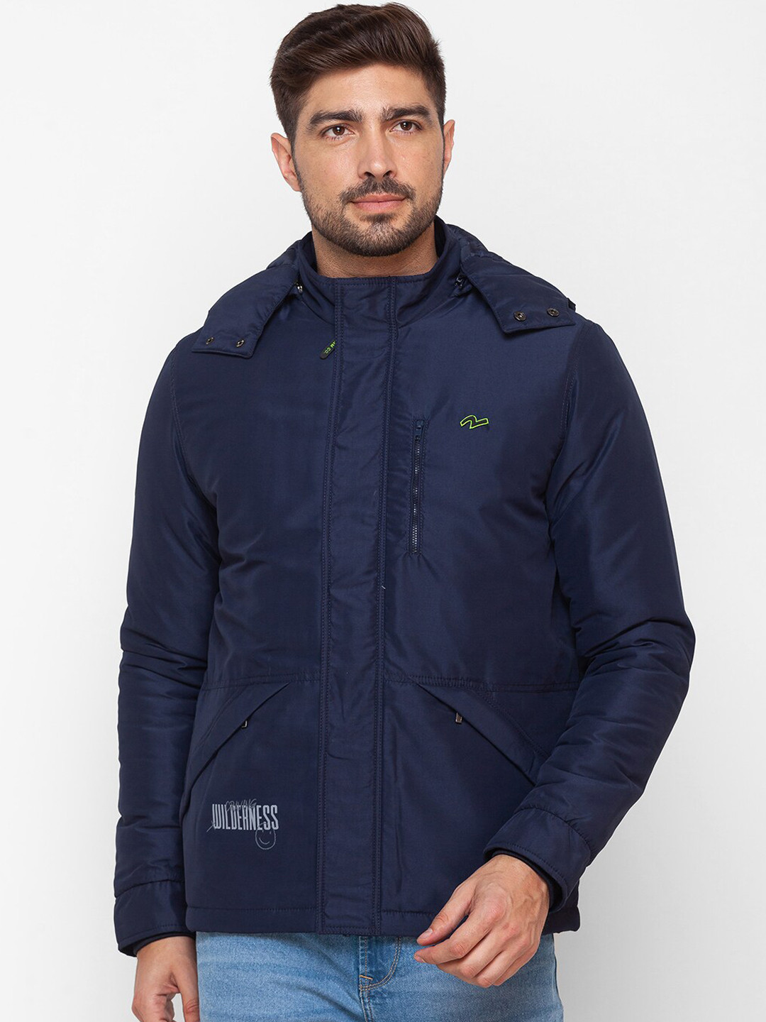 

SPYKAR Men Blue Padded Jacket