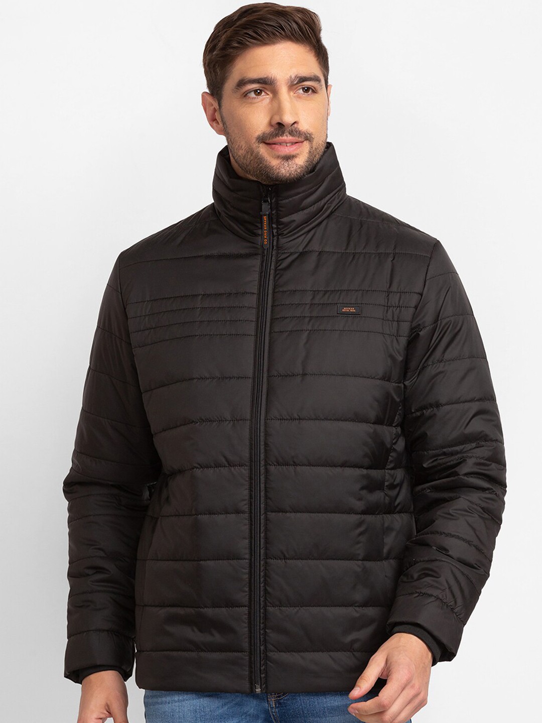 

SPYKAR Men Black Puffer Jacket