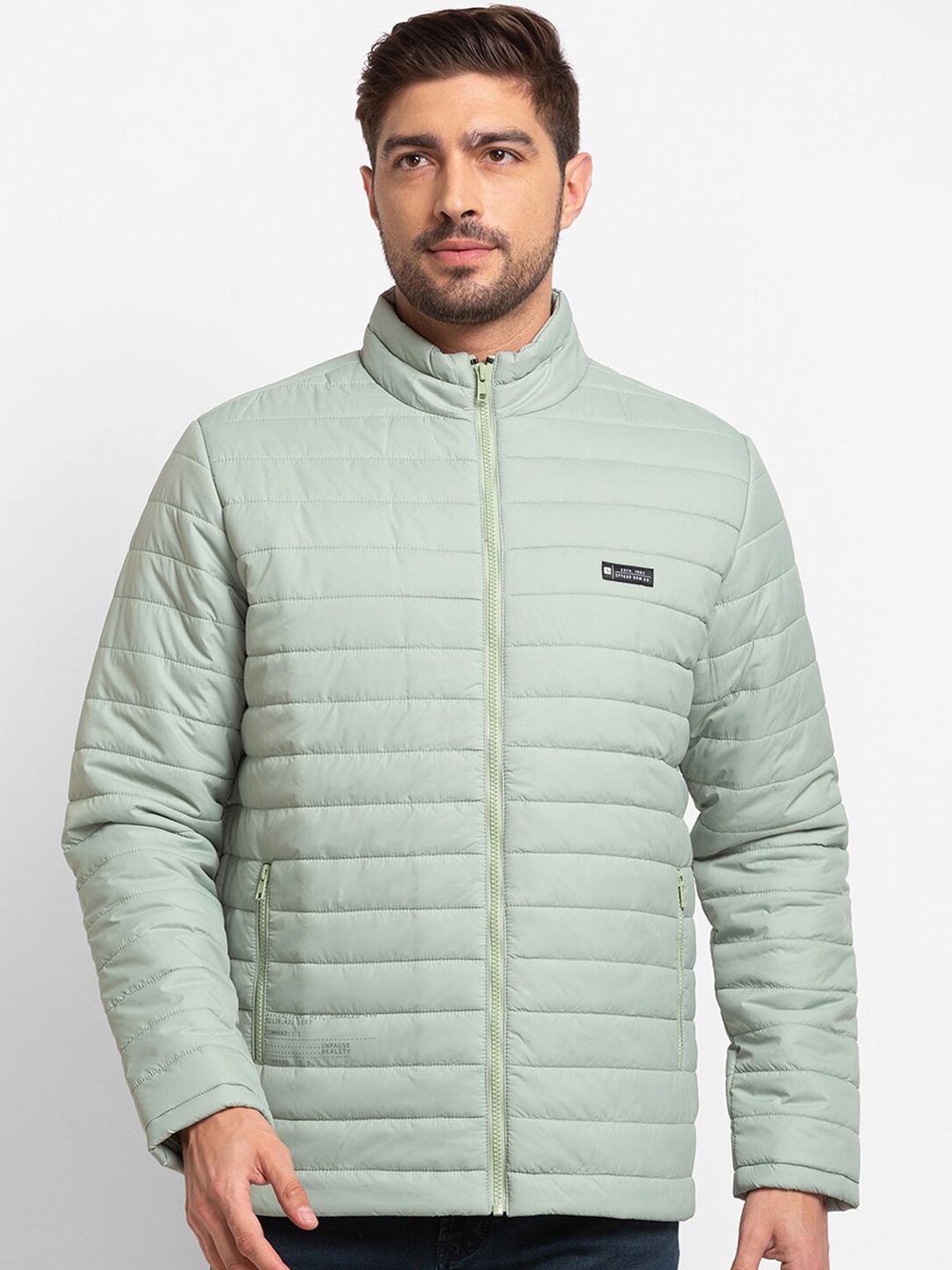 

SPYKAR Men Green Padded Jacket