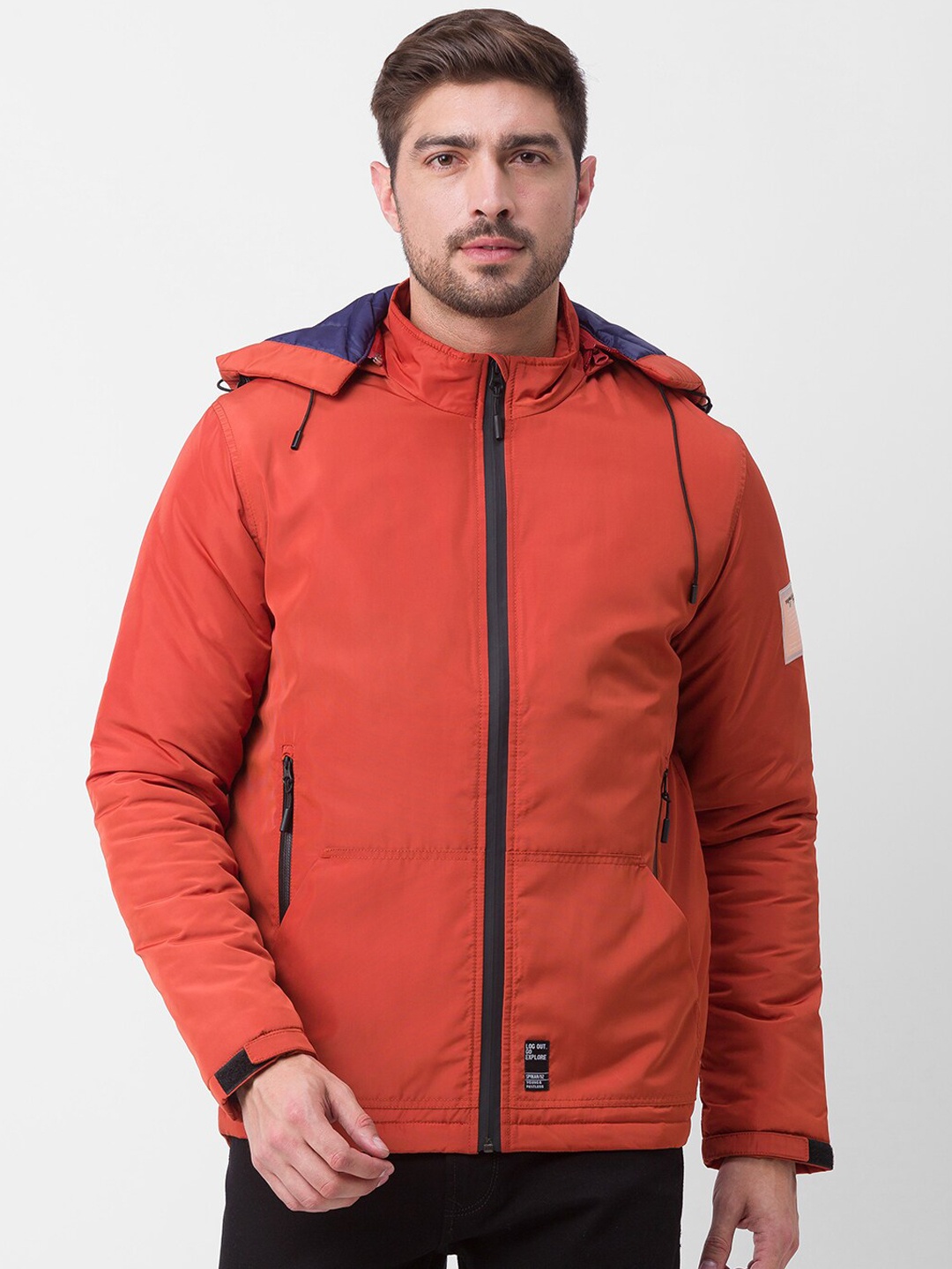 

SPYKAR Men Orange Padded Jacket