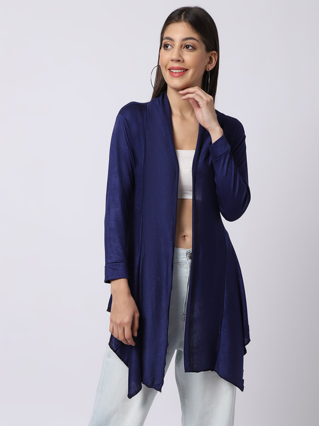 

UnaOne Women Navy Blue Shrug