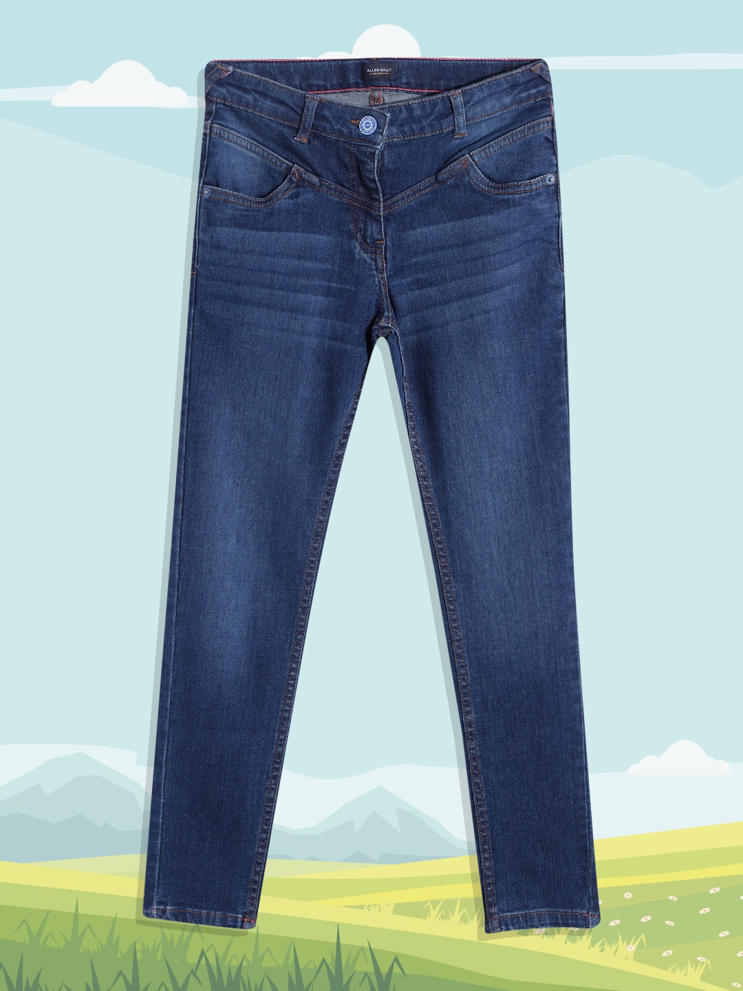 

Allen Solly Junior Girls Navy Blue Light Fade Jeans