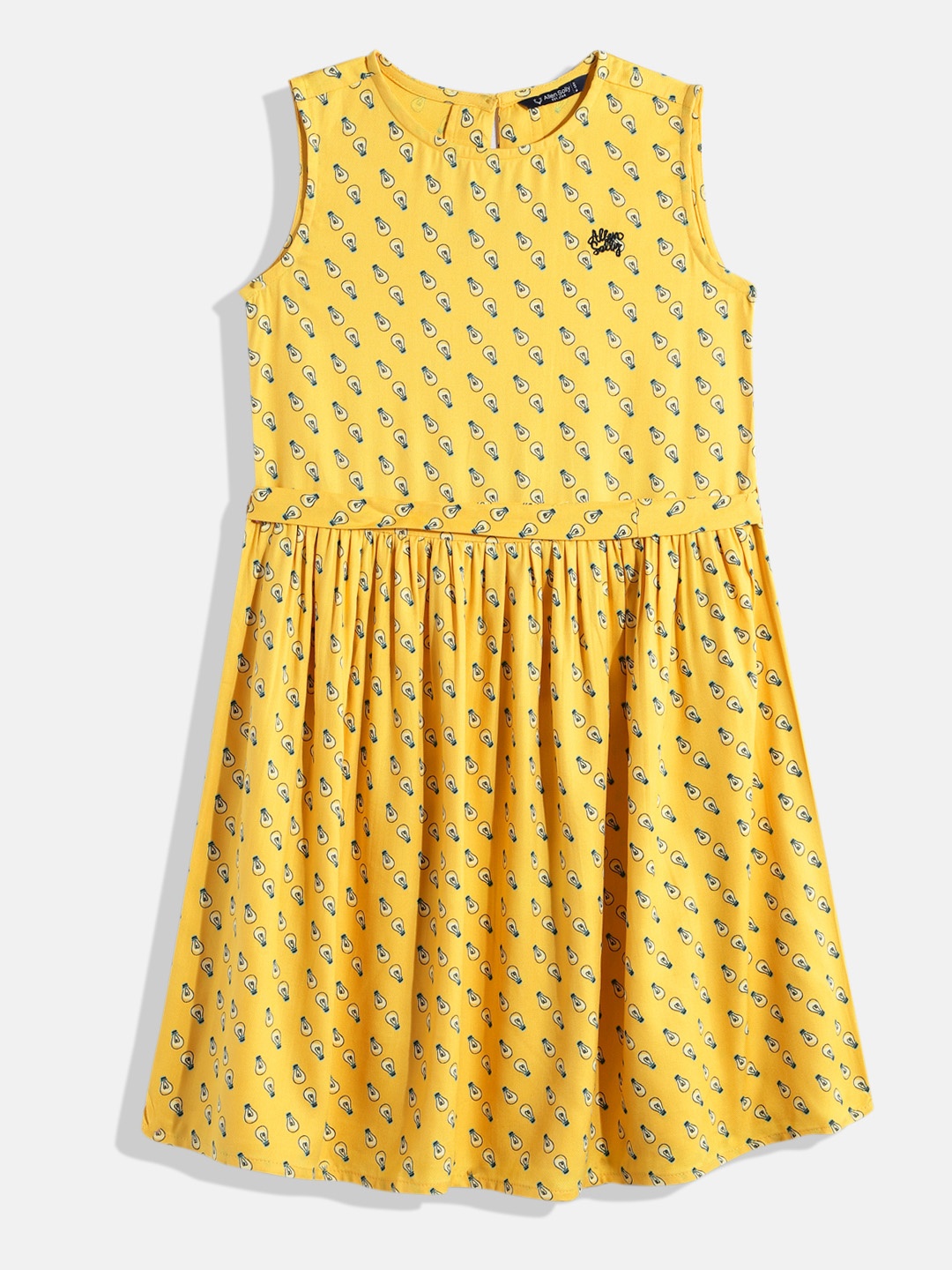 

Allen Solly Junior Girls Printed Fit & Flare Dress, Yellow