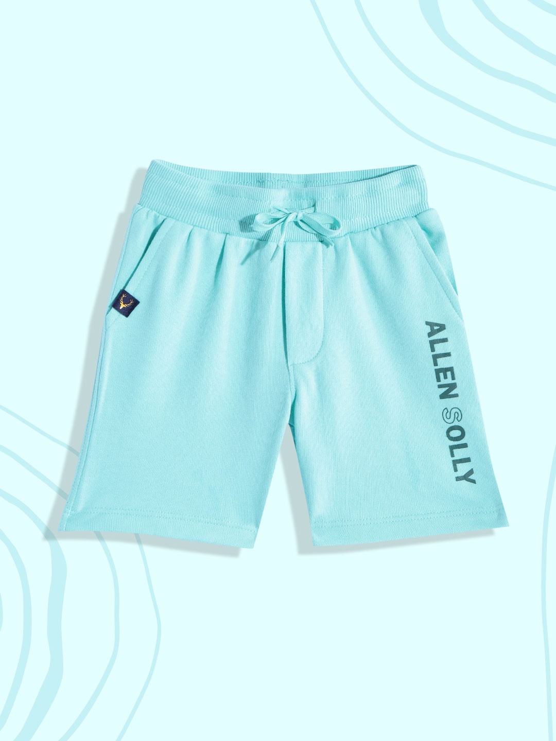 

Allen Solly Junior Boys Blue Typography Printed Shorts