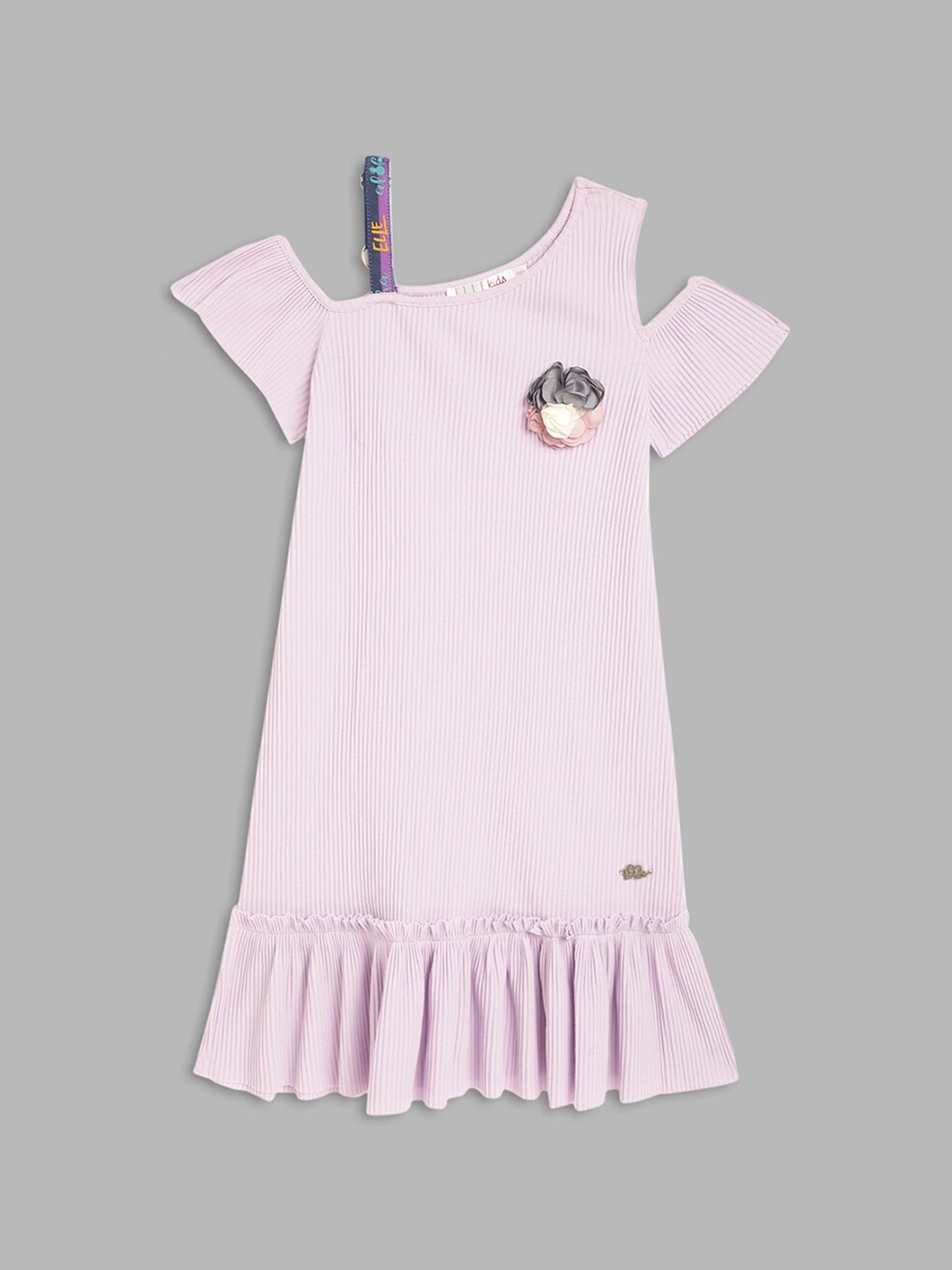 

ELLE Purple A-Line Dress