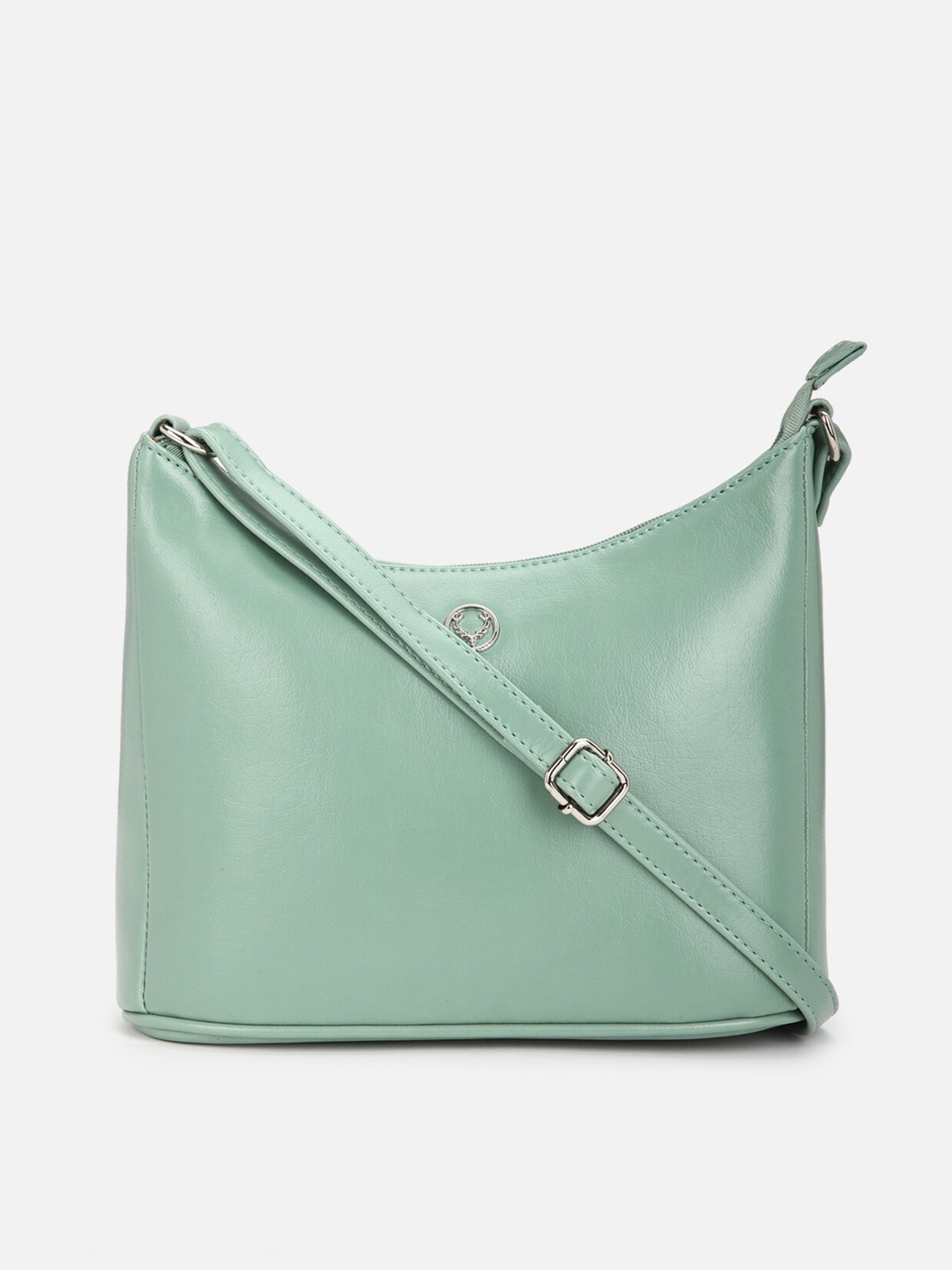 

Allen Solly Green PU Structured Sling Bag with Tasselled