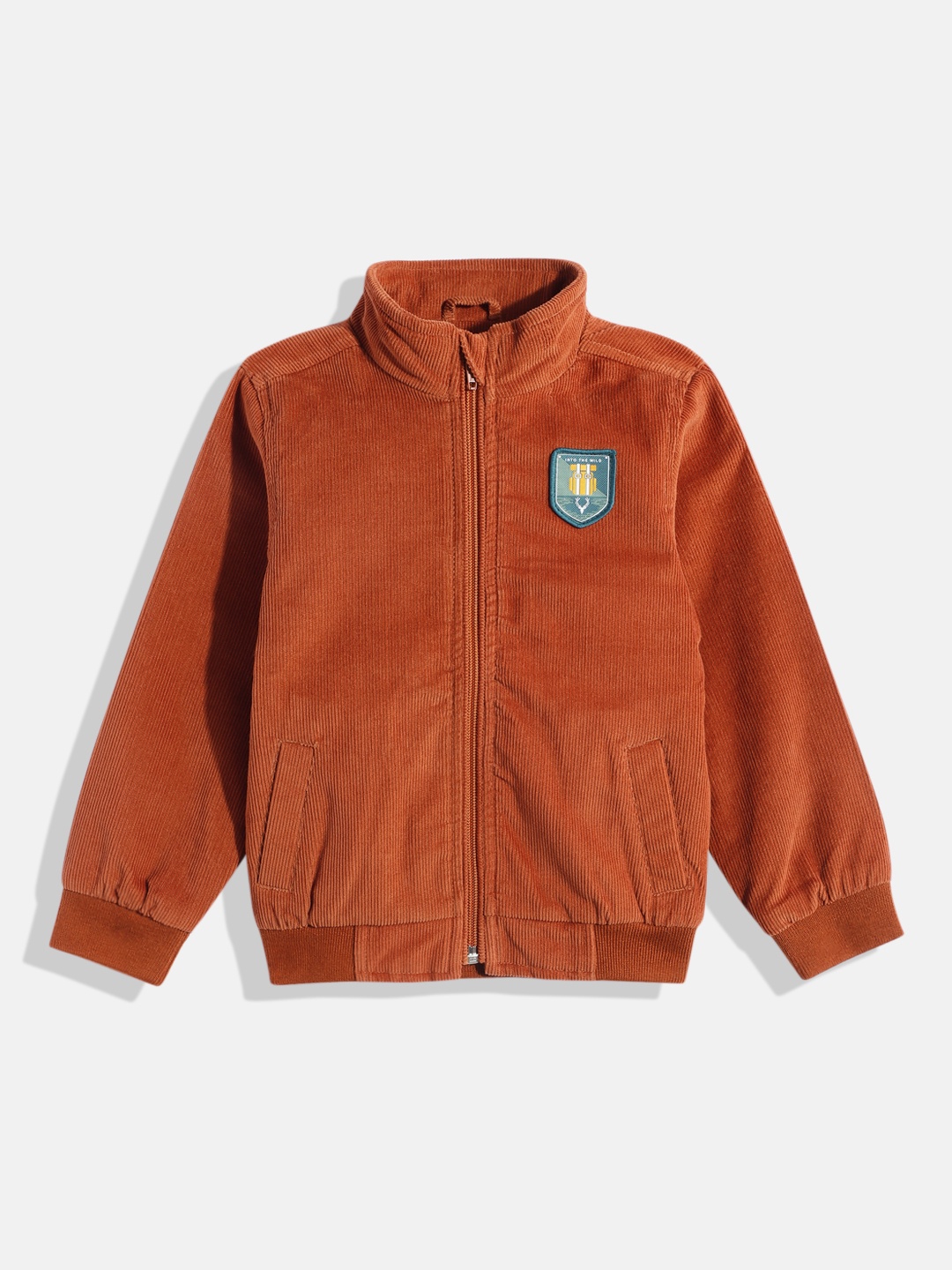 

Allen Solly Junior Boys Corduroy Open Front Jacket, Orange