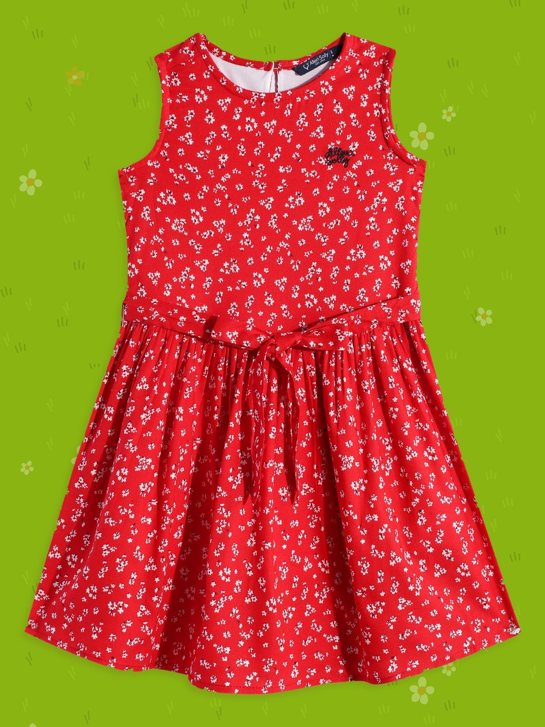 

Allen Solly Junior Girls Red Printed Fit & Flare Dresses