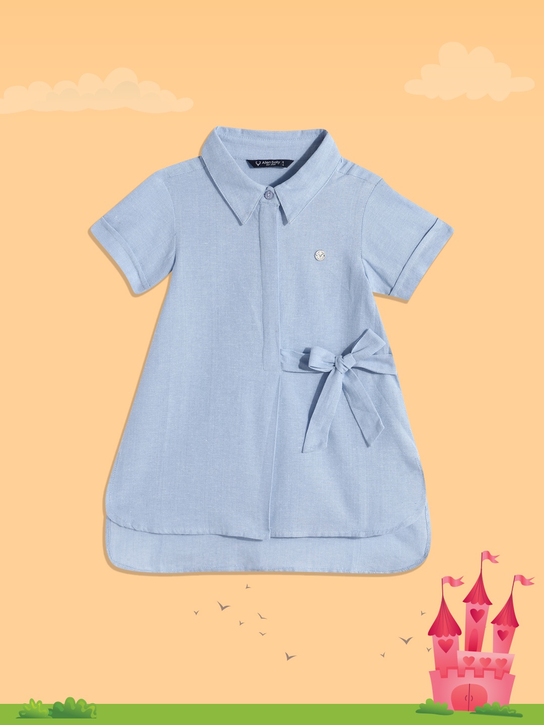 

Allen Solly Junior Girls Blue Solid A-Line Dress