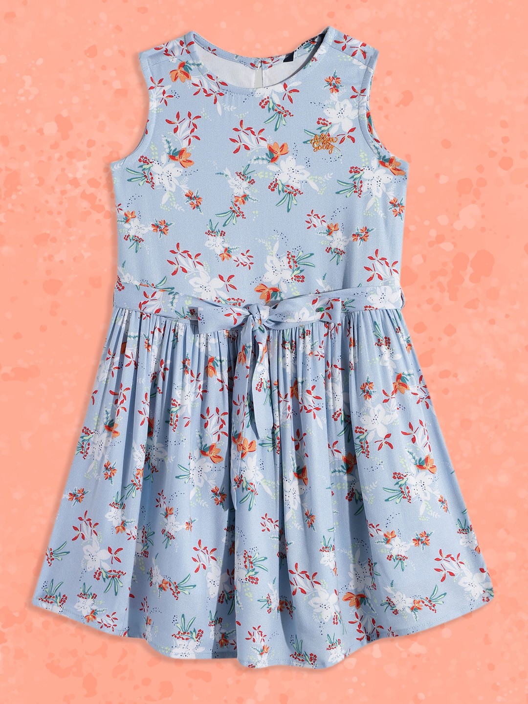 

Allen Solly Junior Girls Blue Floral A-Line Dress