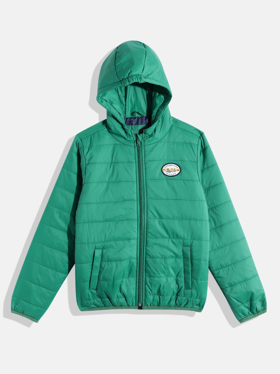 

Allen Solly Junior Boys Green Solid Padded Jacket