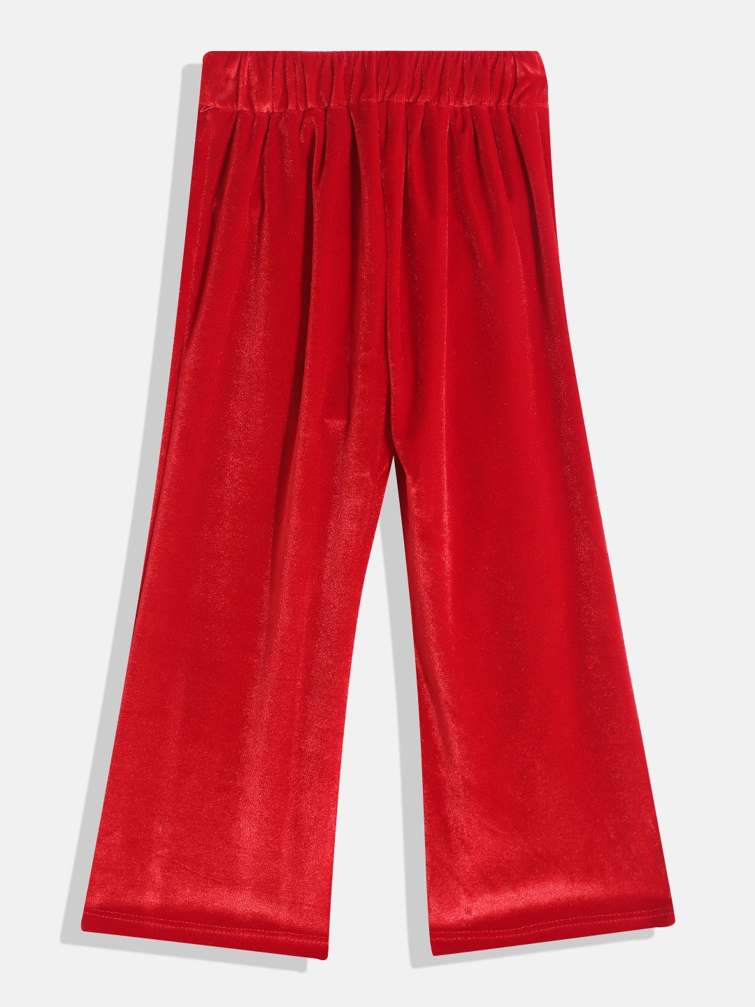 

Allen Solly Junior Girls Red Solid Wide Leg Trousers