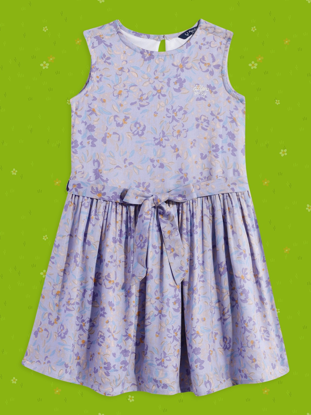 

Allen Solly Junior Girls Blue Floral A-Line Dress