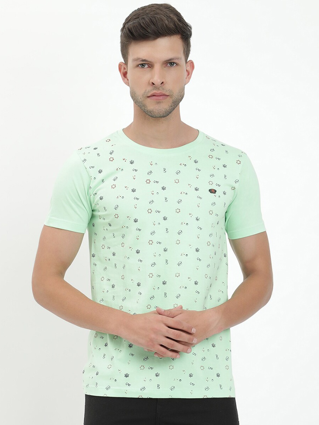 

V2 Value & Variety Men Green Printed T-shirt