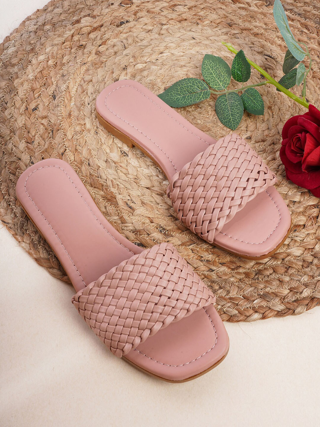 

SAPATOS Women Peach-Coloured Open Toe Flats