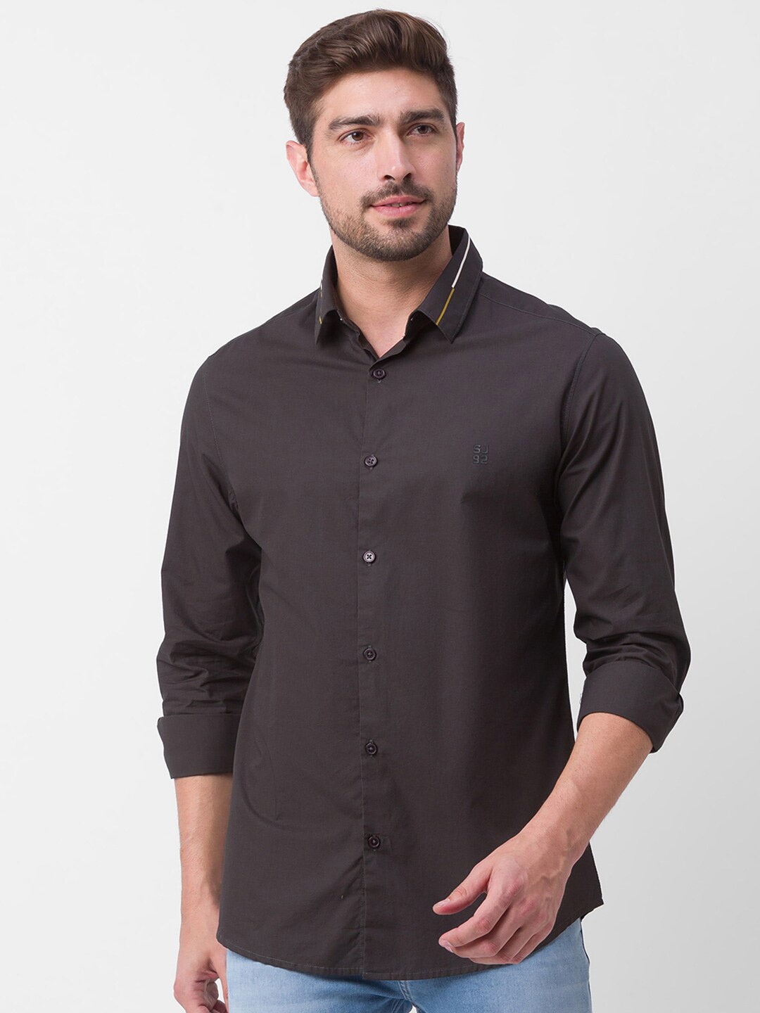 

SPYKAR Men Green Slim Fit Casual Shirt