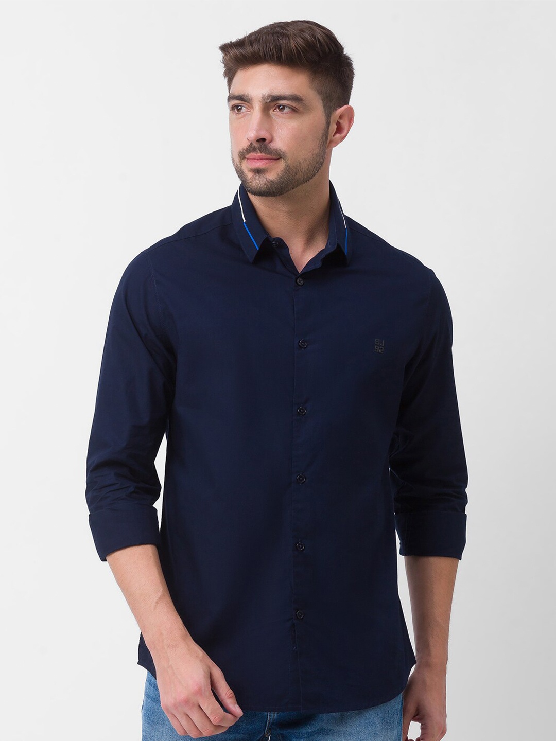 

SPYKAR Men Blue Slim Fit Casual Shirt