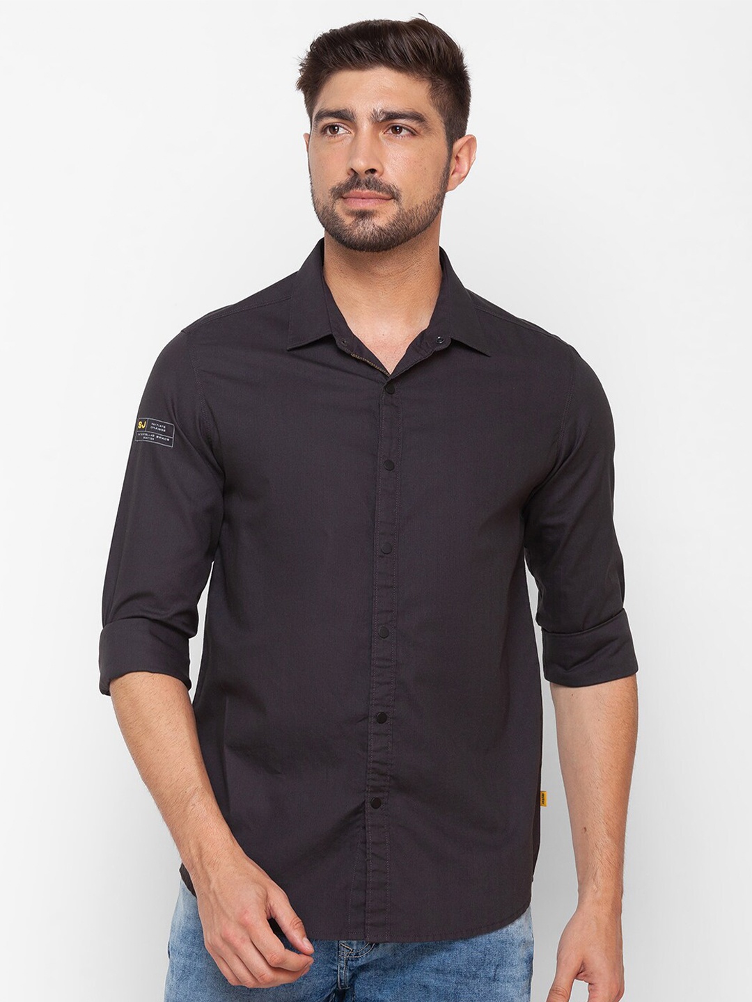 

SPYKAR Men Grey Slim Fit Casual Shirt