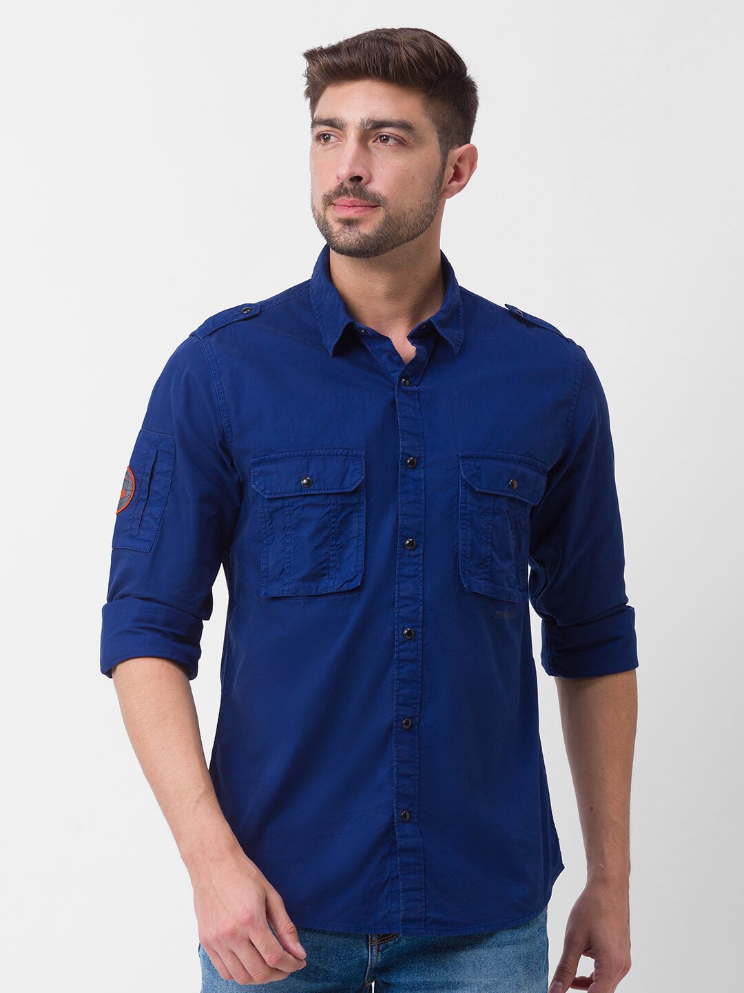 

SPYKAR Men Blue Casual Shirt