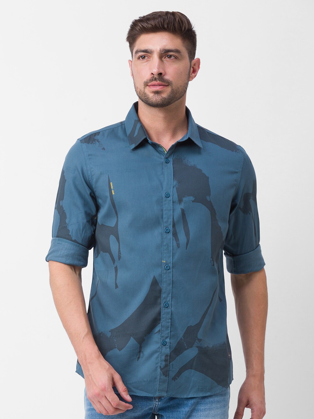 

SPYKAR Men Grey Casual Shirt