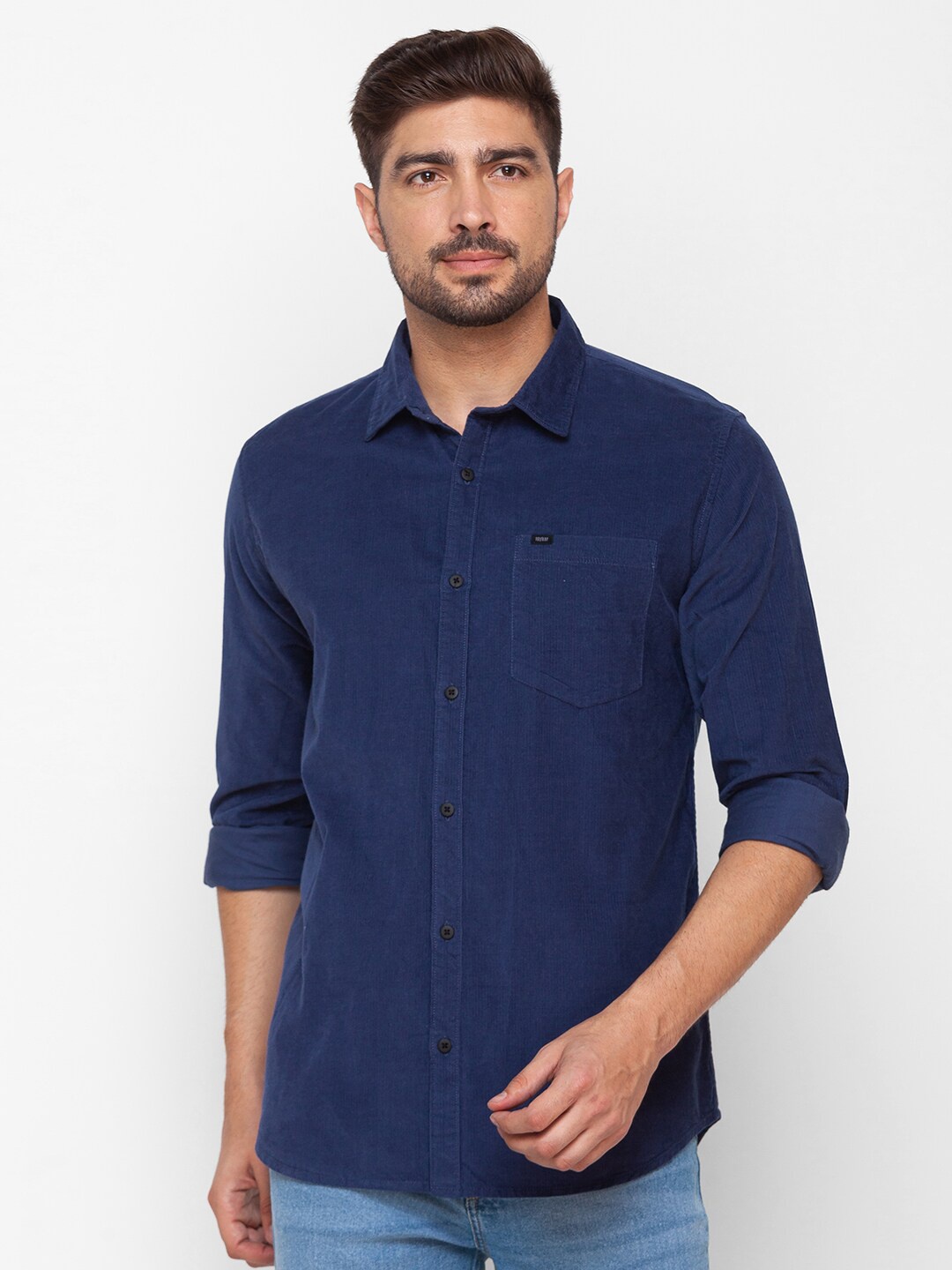 

SPYKAR Men Blue Casual Shirt