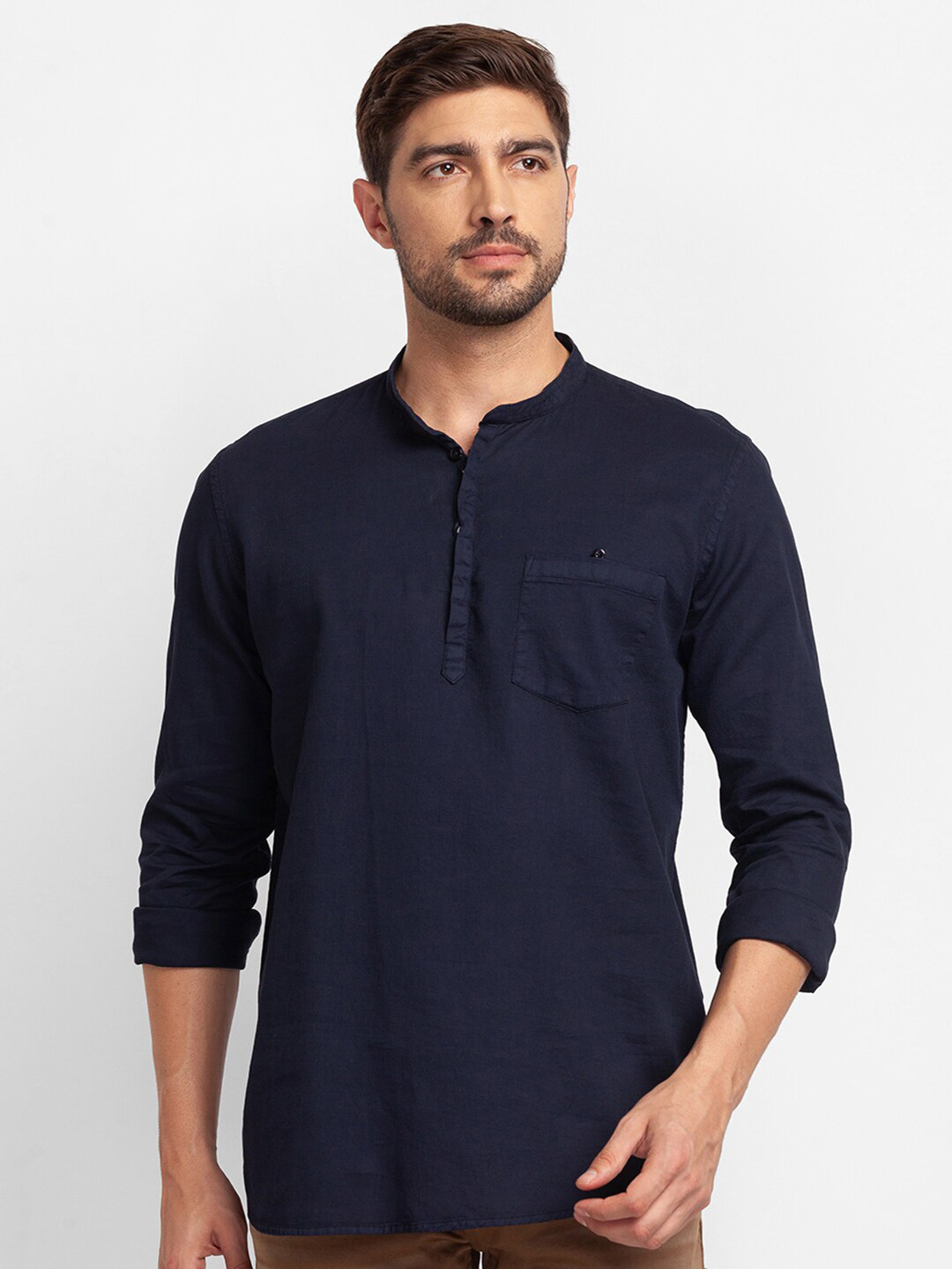 

SPYKAR Men Blue Slim Fit Casual Shirt