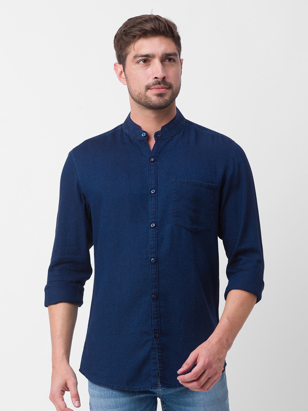 

SPYKAR Men Blue Casual Shirt