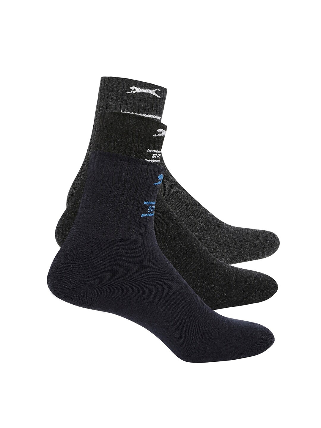 

Black Panther Pack Of 3 Assorted Solid Cotton Above Ankle-Length Socks, Multi