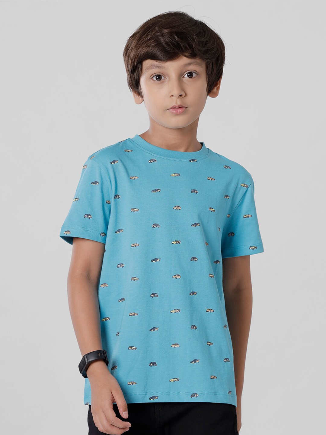 

PIPIN Boys Blue Printed T-shirt