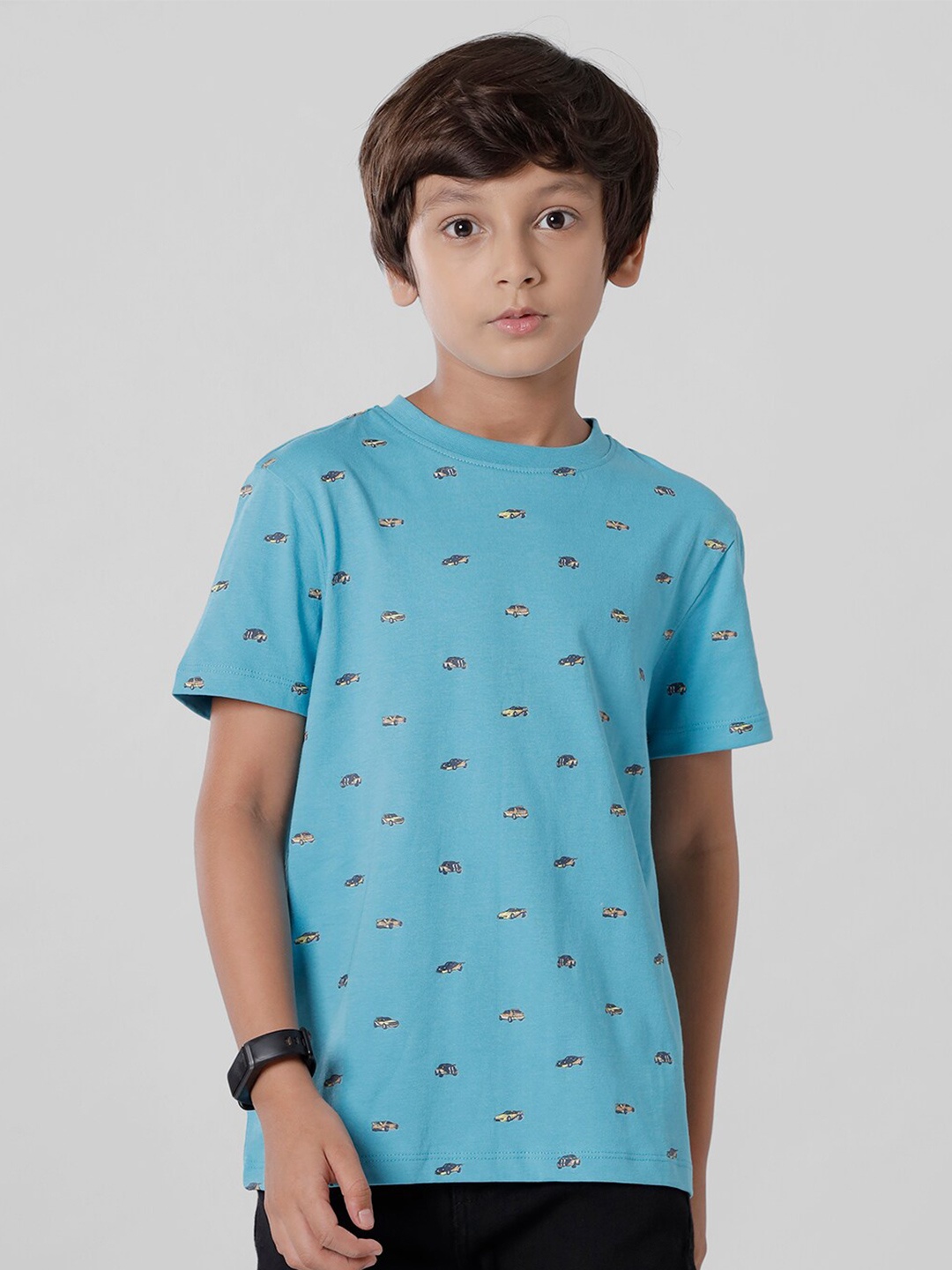 

PIPIN Boys Blue Printed T-shirt