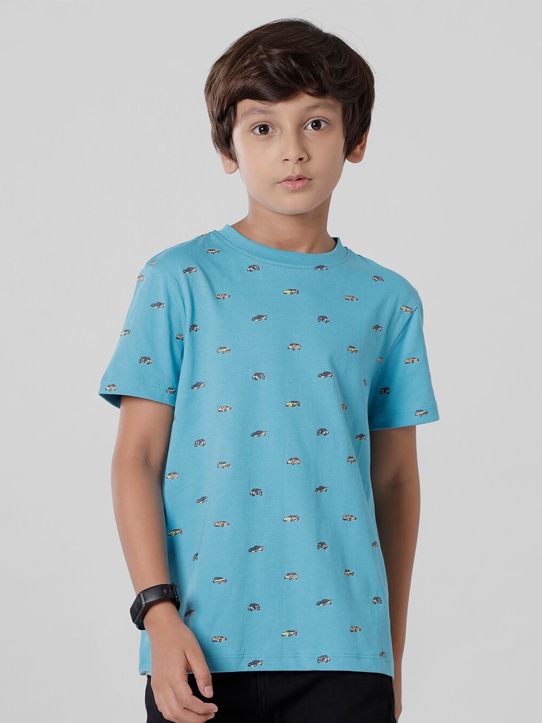 

PIPIN Boys Blue Printed T-shirt