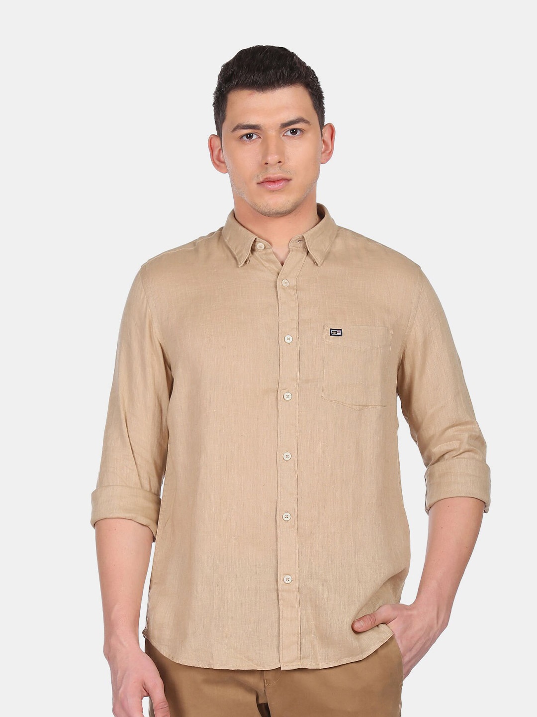 

Arrow Sport Men Beige Slim Fit Casual Shirt
