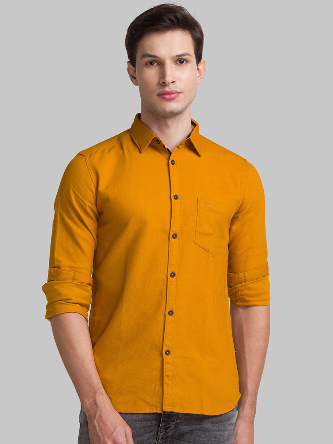 

Parx Men Yellow Slim Fit Casual Shirt