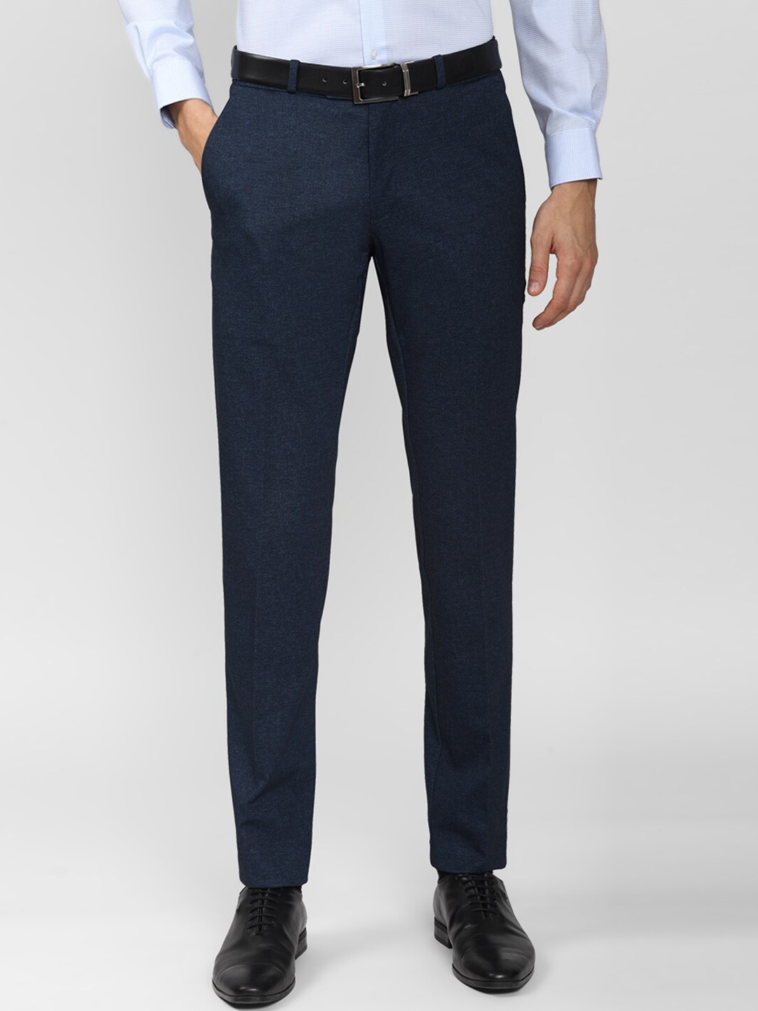 

Van Heusen Men Navy Blue Slim Fit Trousers