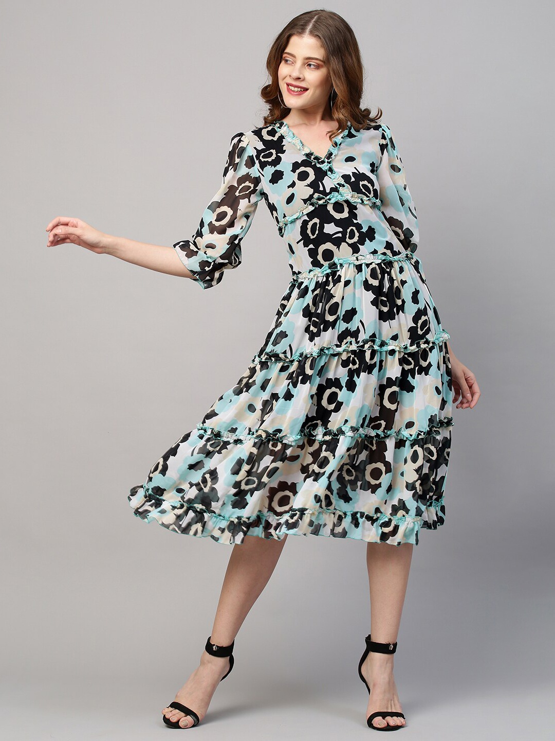 

FASHOR Multicoloured Floral Dress, Multi