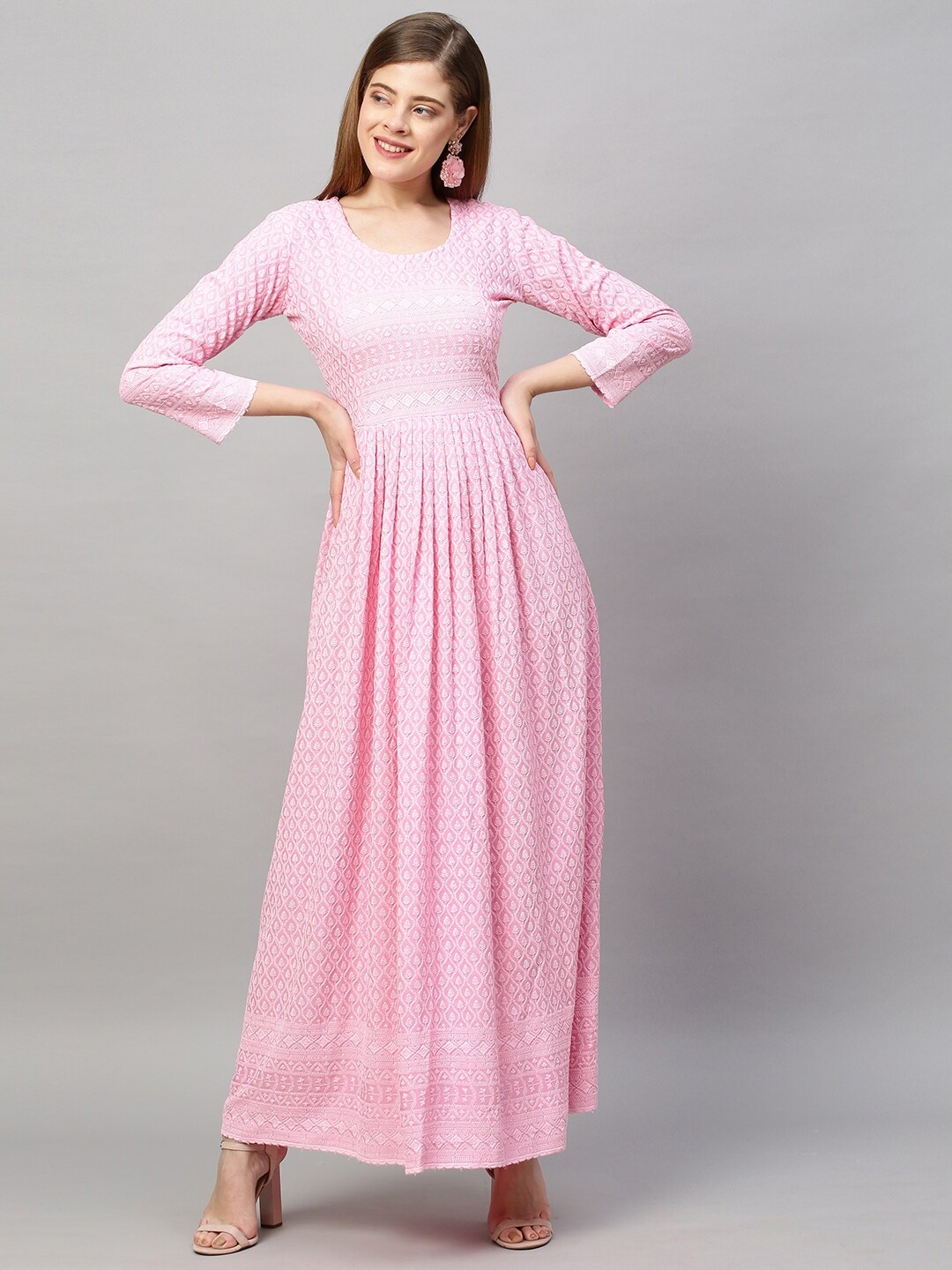 

FASHOR Pink Peplum Dress
