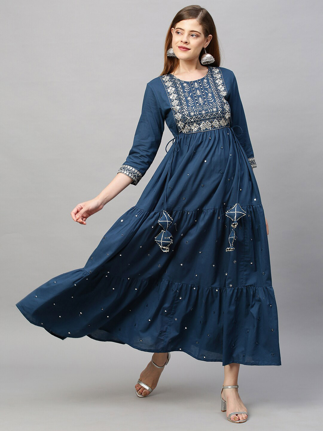 

FASHOR Blue Peplum Dress