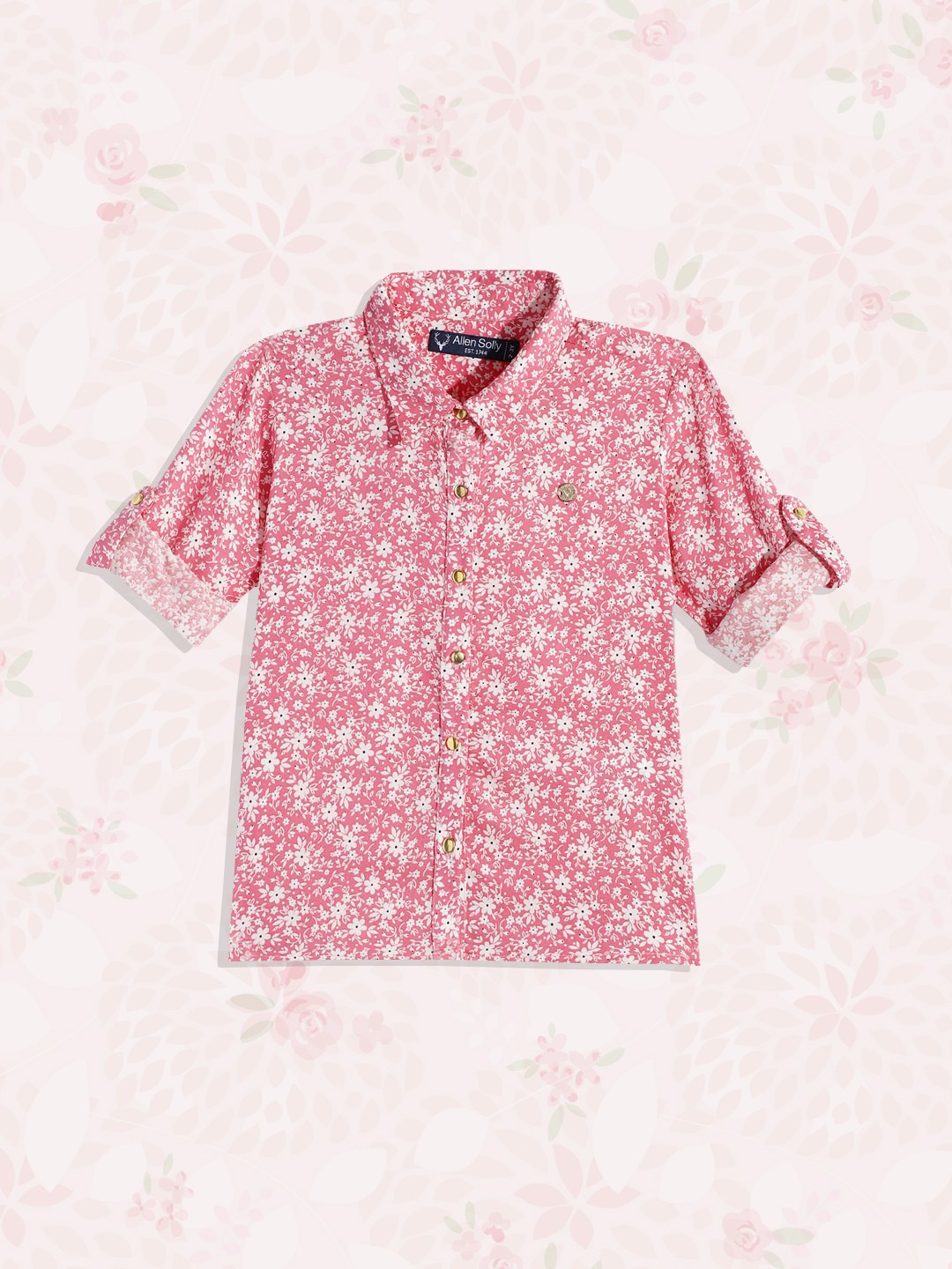 

Allen Solly Junior Girls Pink Floral Printed Casual Shirt