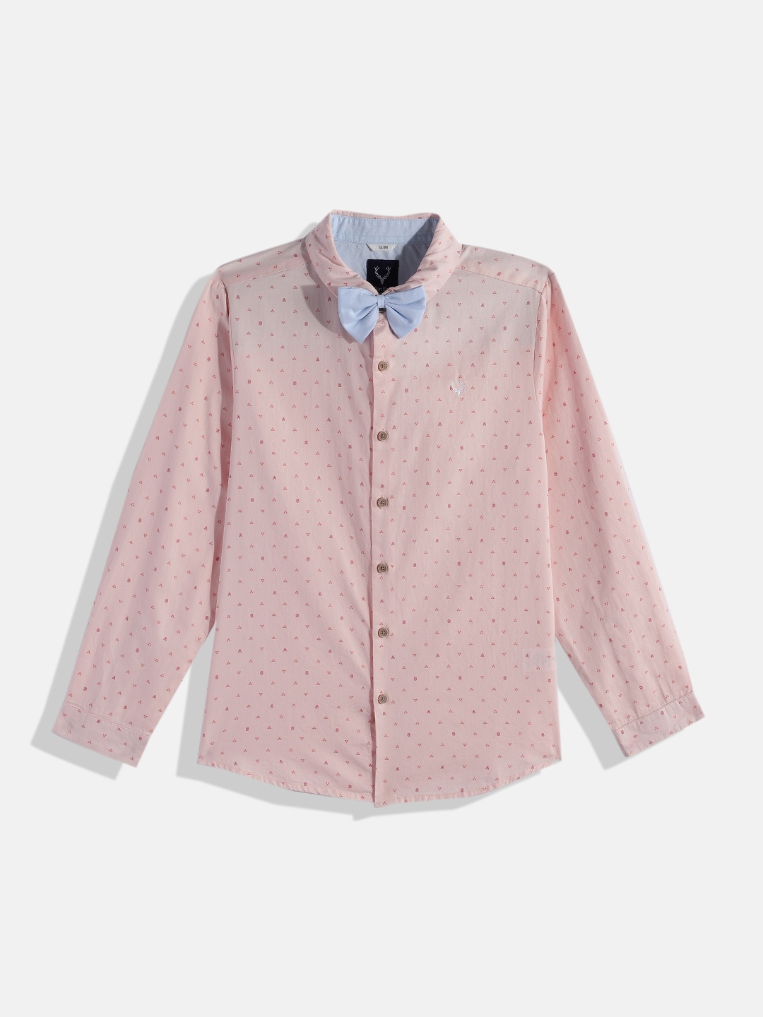 

Allen Solly Junior Boys Pink Printed Pure Cotton Casual Shirt