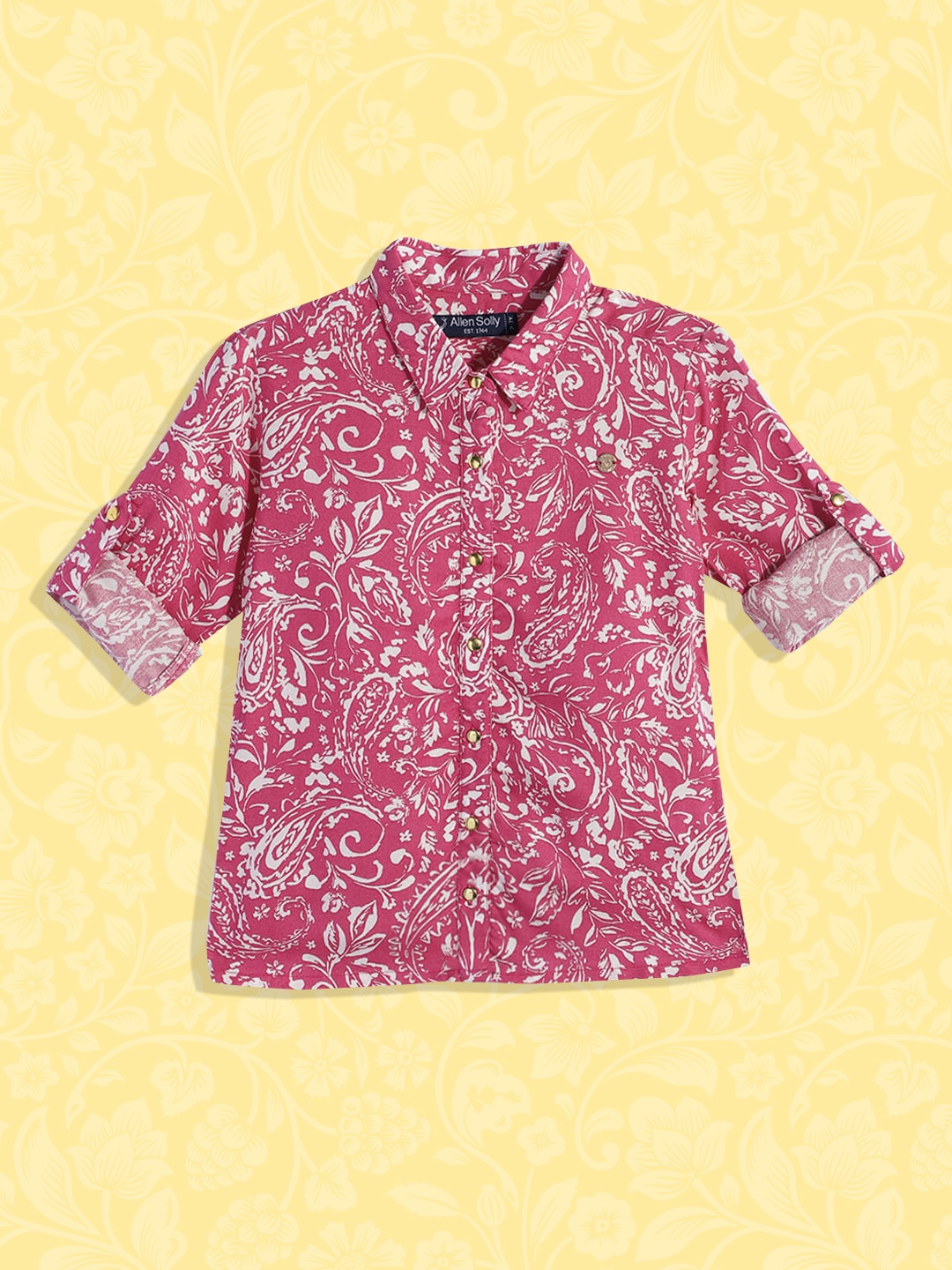

Allen Solly Junior Girls Pink Floral Printed Casual Shirt