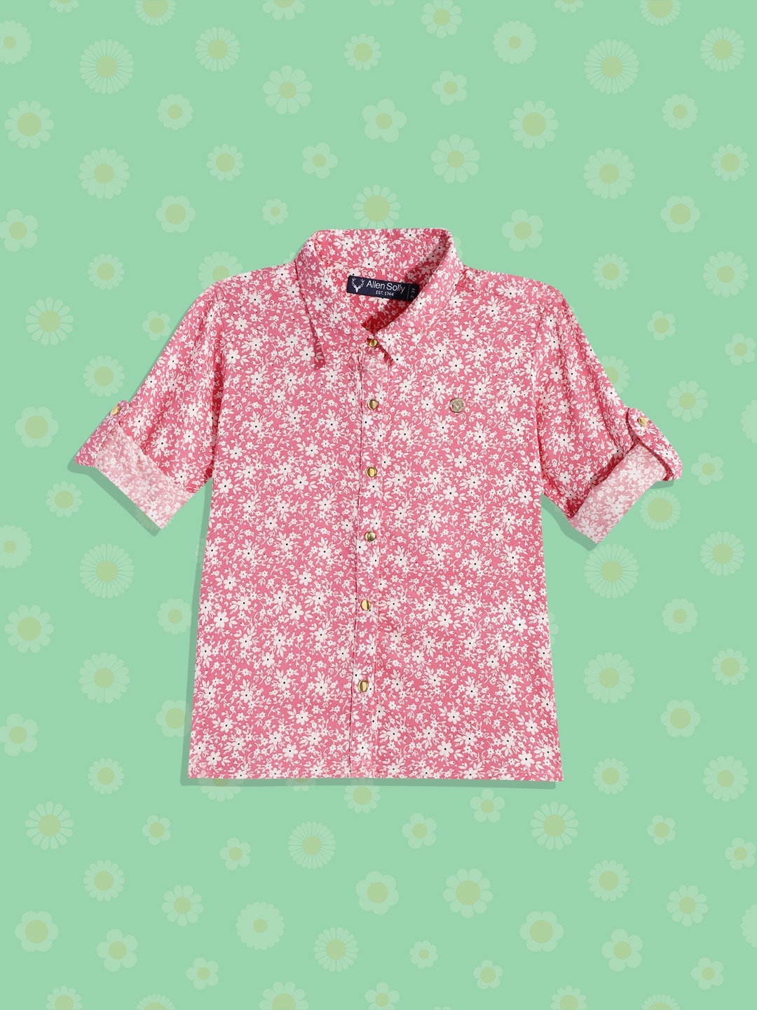 

Allen Solly Junior Girls Pink Floral Printed Casual Shirt