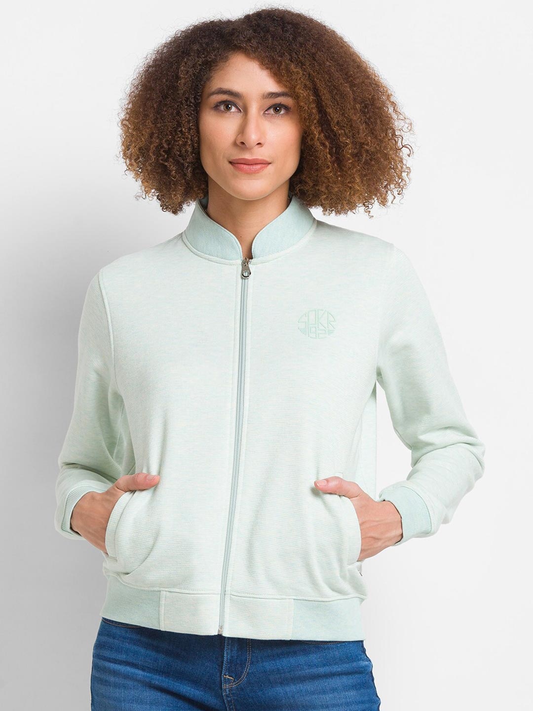 

SPYKAR Women Green Sweatshirt